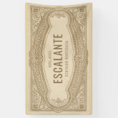 ヴィンテージレトロ洗練フランスのクリーミ縁どー 横断幕 (縦)