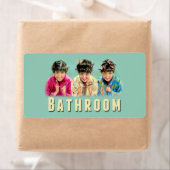 ヴィンテージレトロ浴室移動ボックスラベル小 ラベル (インサイチュ)