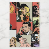 ヴィンテージレトロ漫画ラブストーリー フードラベル (シングルラベル)