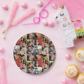 ヴィンテージレトロ漫画ラブストーリー ペーパープレート (パーティー)