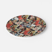 ヴィンテージレトロ漫画ラブストーリー ペーパープレート (アングル)