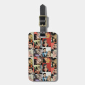 ヴィンテージレトロ漫画ラブストーリー ラゲッジタグ (正面縦)