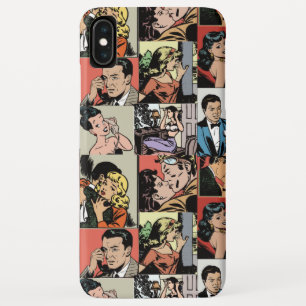ヴィンテージレトロ漫画ラブストーリー iPhone XS MAXケース