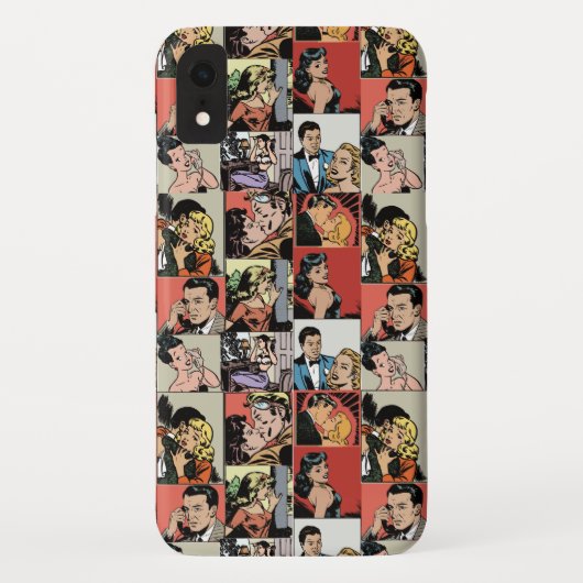 ヴィンテージレトロ漫画ラブストーリー Case-Mate iPhoneケース (裏面)
