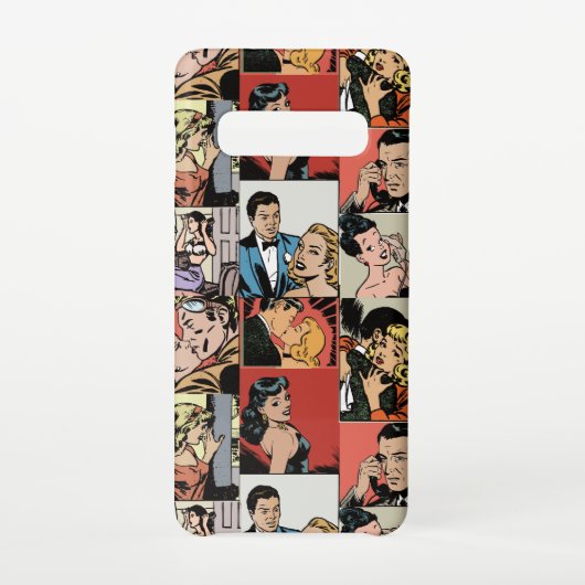 ヴィンテージレトロ漫画ラブストーリー SAMSUNG GALAXYケース (裏面)