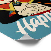 ヴィンテージレトロ漫画子供の誕生日カスタマイズ ポスター (角)