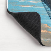 ヴィンテージレトロ熱気球ビュー最初のバルーン マウスパッド (コーナー)