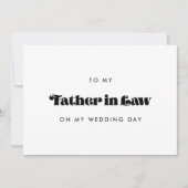 ヴィンテージレトロ父の法廷結婚式のデイカード 招待状 (正面)