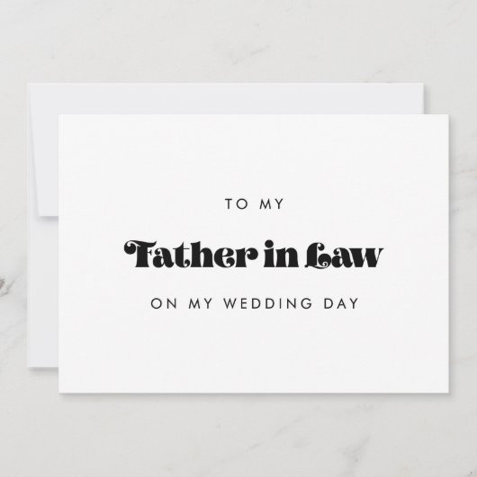 ヴィンテージレトロ父の法廷結婚式のデイカード 招待状 (正面)