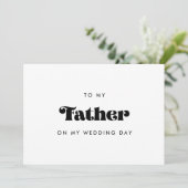 ヴィンテージレトロ父の結婚式の日取りカード 招待状 (スタンド正面)