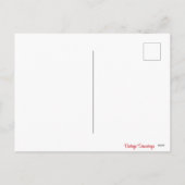 ヴィンテージレトロ猫と花バレンタインデー シーズンポストカード (裏面)