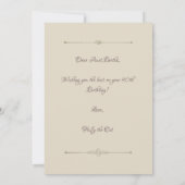 ヴィンテージレトロ猫誕生日または サンキューカード (裏面)