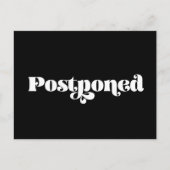 ヴィンテージレトロ白黒の延期結婚の ポストカード (正面)