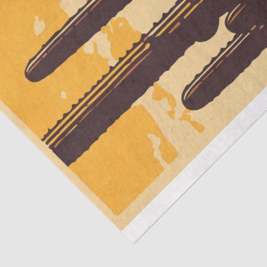 ヴィンテージレトロ砂漠の旅行ポスターデクページ 薄葉紙 (詳細)