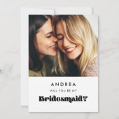 ヴィンテージレトロ私の花嫁の写真カードになる 招待状 (正面)