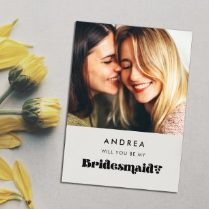 ヴィンテージレトロ私の花嫁の写真カードになる 招待状