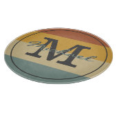 ヴィンテージレトロ素朴な名前のイニシャル パーソナライズされた カッティングボード (角)