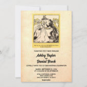 ヴィンテージレトロ素朴オールドおもしろい皮肉結婚の 招待状 (正面)