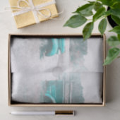 ヴィンテージレトロ素朴ティール(緑がかった色)グリーンファームトラック 薄葉紙 (ギフト)