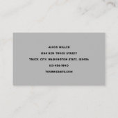 ヴィンテージレトロ素朴レッドグレーファームトラック 名刺 (裏面)