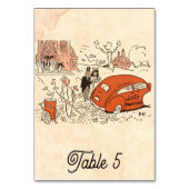 ヴィンテージレトロ素朴旧漫画本50結婚s テーブルナンバー (裏面)