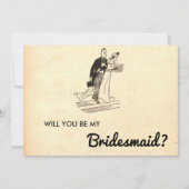 ヴィンテージレトロ結婚したカップル古い花嫁メイドカード 招待状 (正面)