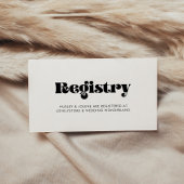 ヴィンテージレトロ結婚スクリプトのレジストリカード エンクロージャーカード