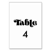 ヴィンテージレトロ結婚スクリプト テーブルナンバー (正面)