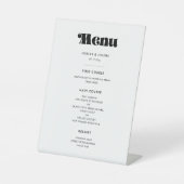 ヴィンテージレトロ結婚スクリプト・メニュー 台座サイン (正面)