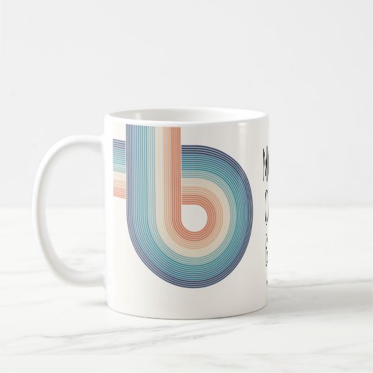 ヴィンテージレトロ結婚スタイルの母の花嫁 コーヒーマグカップ (左)