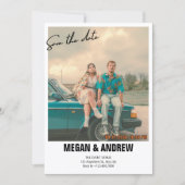 ヴィンテージレトロ結婚写真 セーブザデート (正面)