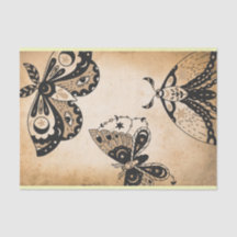 ヴィンテージレトロ色あせた黒いモスタンパーチメント