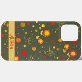 ヴィンテージレトロ花おもしろいカスタムドットモダン Case-Mate iPhoneケース (裏面 (横))