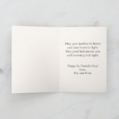 ヴィンテージレトロ花のバスケット聖パトリックの日 シーズンカード (内部)