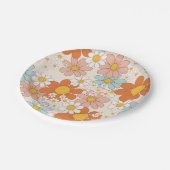 ヴィンテージレトロ花柄 ペーパープレート (アングル)