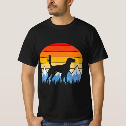 ヴィンテージレトロ英語セッター英語セッターギフト Tシャツ (正面)