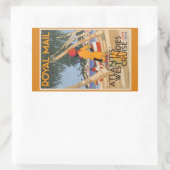 ヴィンテージレトロ荷物シール 長方形シール (バッグ)