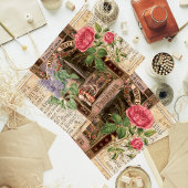 ヴィンテージレトロ薄紫バラ香水ソープフロリダ 薄葉紙