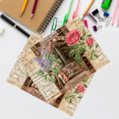 ヴィンテージレトロ薄紫バラ香水ソープフロリダ 薄葉紙