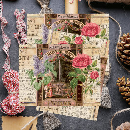 ヴィンテージレトロ薄紫バラ香水ソープフロリダ 薄葉紙