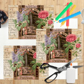 ヴィンテージレトロ薄紫バラ香水ソープフロリダ 薄葉紙