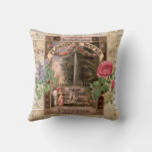 ヴィンテージレトロ薄紫バラ香水石鹸 クッション (裏面)