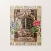 ヴィンテージレトロ薄紫バラ香水石鹸 ジグソーパズル (縦)