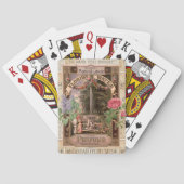 ヴィンテージレトロ薄紫バラ香水石鹸 トランプ (裏面)