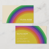 ヴィンテージレトロ虹 名刺 (正面/裏面)