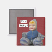 ヴィンテージレトロ詰まったドリー磁石 マグネット (正面/裏面)