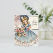 ヴィンテージレトロ誕生日ガール傘 シーズンカード (スタンド正面)