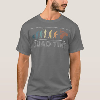 ヴィンテージレトロ進化クワッドタイムクワッドバイクライダー Tシャツ