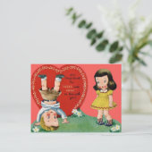 ヴィンテージレトロ遊ズアウトドアバレンタインカード シーズンポストカード (スタンド正面)