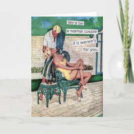 ヴィンテージレトロ郊外カップルおもしろい カード